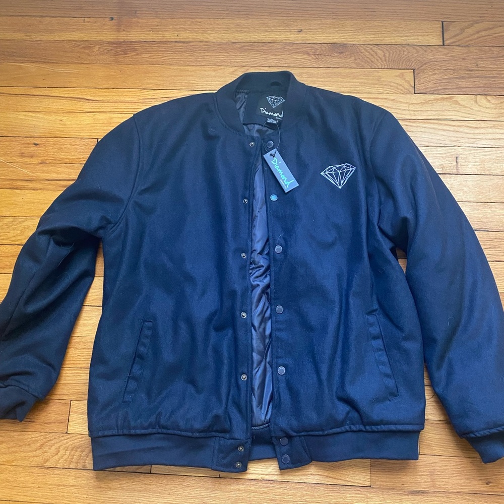 DIAMOND SUPPLY CO men’s navy bomber jacket